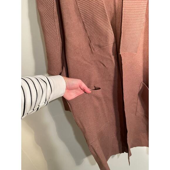 Mystree Structured Open Front Longlined Cardigan - Picture 6 of 11